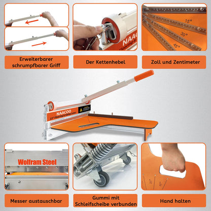 Laminat- & Vinylschneider 310mm – Bodenwerkzeug mit Rädern