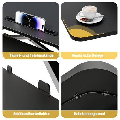 ERGOMAKER Stehpultaufsatz Sitz-Steh - 80x40 cm Schwarz