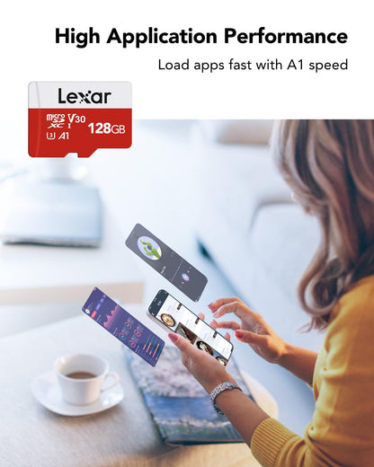 Lexar microSD Speicherkarte 128GB 2er-Pack mit SD-Adapter U3 V30