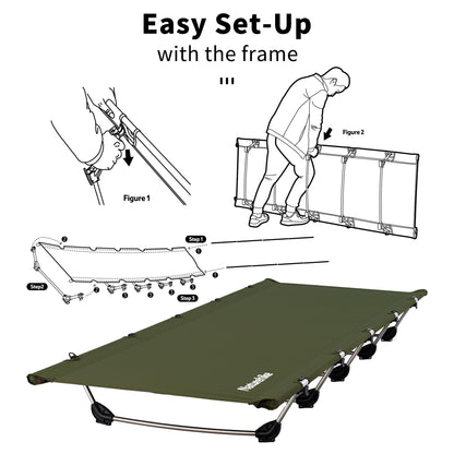 Naturehike Campingbett, ultraleichtes Feldbett, klappbar bis 150 kg
