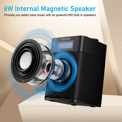Mycket Tragbares DAB+/UKW Digitalradio mit Bluetooth 5.0 und Akku