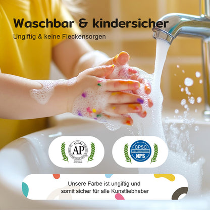 TMOL Acrylfarben Set 14 x 500 ml, wasserdicht und lichtbeständig