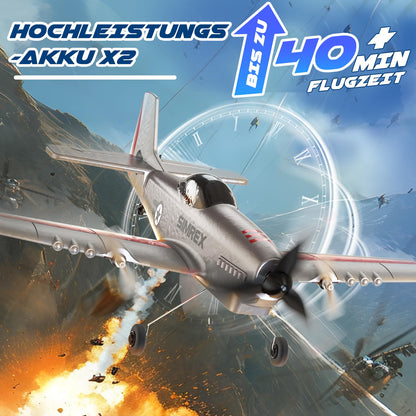 SIMREX TOY2409 RC Flugzeug mit 6-Achsen-Gyro, 2,4 GHz RTF für Anfänger