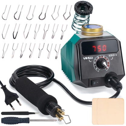 YIHUA 939D-V Brandmalerei Brennpeter Digitalanzeige 20 Spitzen. Grau-schwarz. Zum präzisen Brennen von Holz und Leder.