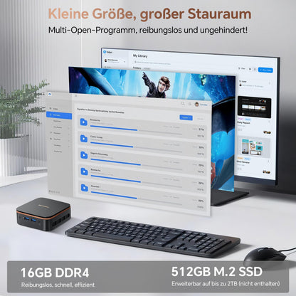 Blackview MP20 Mini PC Intel N150 - 16GB RAM 512GB Win 11 Pro