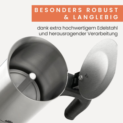 Groenenberg Espressokocher Edelstahl, induktionsgeeignet, 4-6 Tassen