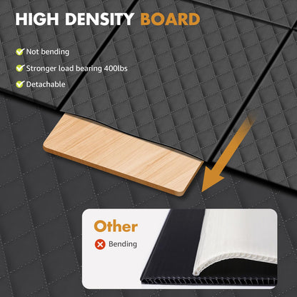 Lekespring Auto Hundedecke Rücksitz wasserdicht Hartholzbrett – Schwarz