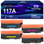 Superpage 117A Toner Set 4er-Pack kompatibel für HP Color Laser MFP, Tonerkartuschen in Schwarz, Cyan, Magenta und Gelb
