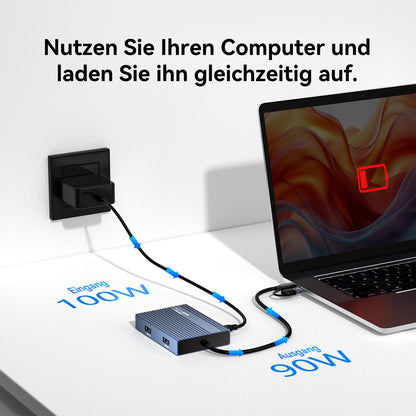 Acasis USB-C auf Dual HDMI DisplayLink Adapter, 4K@60Hz, 100W PD