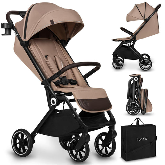 LIONELO Cloe Kinderwagen zusammenklappbar - bis 22kg. Kompakter Buggy zum Transport eines Kindes.
