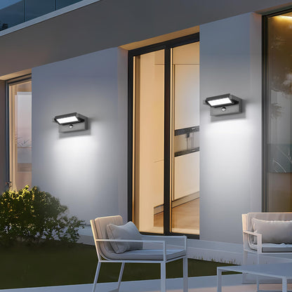 LED Aussen Wandleuchte Bewegungsmelder 22W Schwenkbar – Dunkelgrau