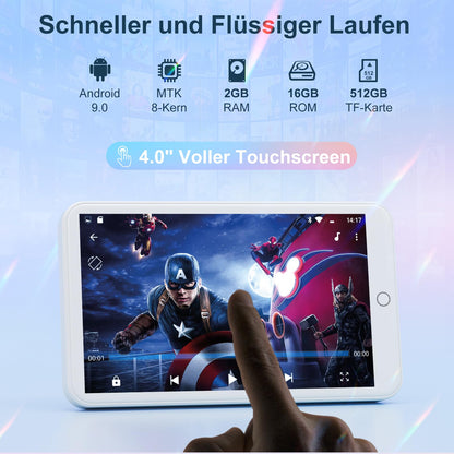 MECHEN H1 Pro MP3-Player mit Android 9.0, Bluetooth & WLAN, weiss