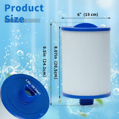 JEFFEL PWW50 Whirlpool-Filterkartusche für Unicel 6CH-940, 2 Stück