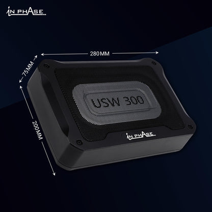 In Phase USW300 Aktiver Untersitz Subwoofer 300W - Schwarz