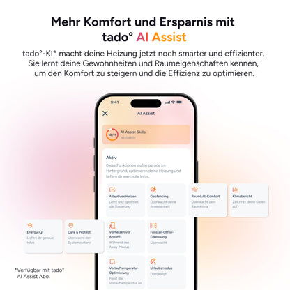 tado° Smartes Heizkörperthermostat X mit App- und Sprachsteuerung
