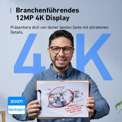 AnkerWork C310 4K Webcam mit KI-Autofokus und Geräuschunterdrückung