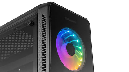 NOX ARGB Hummer TGM Micro-ATX PC-Gehäuse – Schwarz