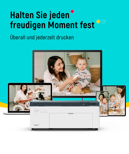 Liene Handy Fotodrucker 10x15 cm – Inkl. Papier/Patrone Set