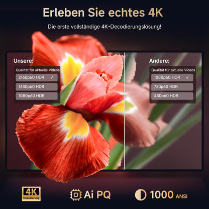 KOGATA 4K Smart Beamer – Heimkino Projektor mit Netflix