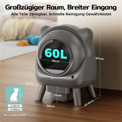 Amicura Cura X1 Selbstreinigendes Katzenklo App-Steuerung