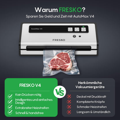 FRESKO Automax V4 Vakuumiergerät – Automatisch & Doppelte Heisssiegelung