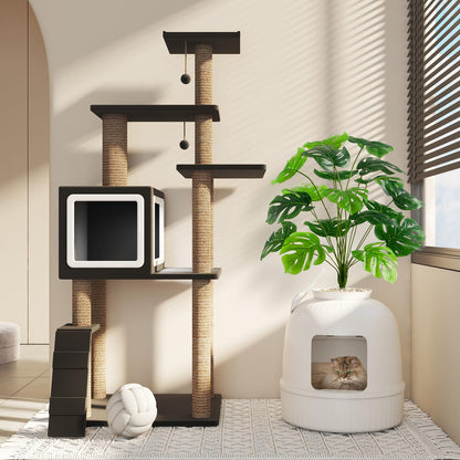 Lifewit Katzentoilette Blumentopf Versteckt XXL mit Filter – Weiss