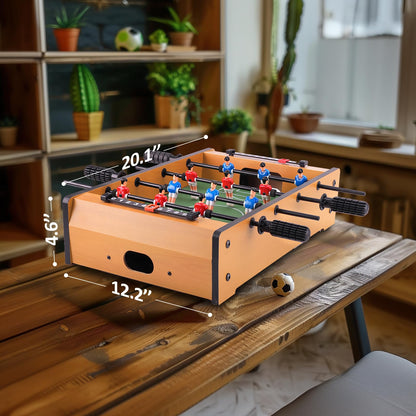 WIN.MAX Mini Tischfussball, Kickertisch für Kinder, 51 x 31 x 10 cm
