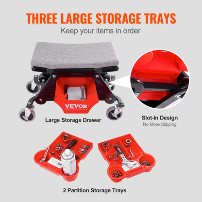 VEVOR Rollhocker Werkstatt – Mobil mit Aufbewahrungsbox