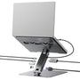 BENFEI Laptop Ständer mit 6-in-1 USB-C Dockingstation, 4K HDMI, Aluminium, höhenverstellbar