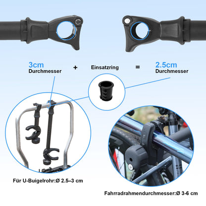 TEOV Rahmenhalter Fahrradhalterung für Fahrradträger, 3er-Set