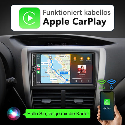 Android Doppel Din Autoradio - 7 Zoll Wireless CarPlay Android Auto