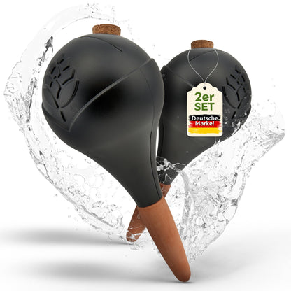 VITALLEO Bewässerungskugeln XL 400 ml, 6er-Set, schwarz – Wasserspender für Zimmer- und Balkonpflanzen
