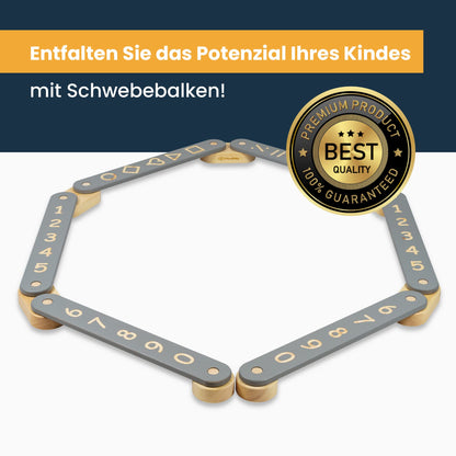 MEOWBABY Balancierbalken Balancierset Kinder indoor – Natur