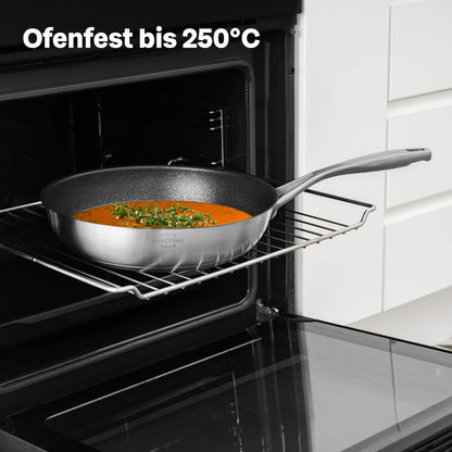 SILBERTHAL Bratpfanne Edelstahl beschichtet - 28 cm Induktion