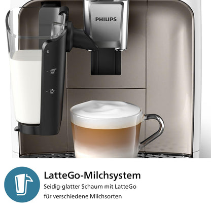 Philips 2300 Series Vollautomatische Espressomaschine – Weiss/Chrom