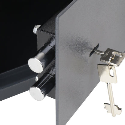 HMF Möbeltresor 49200-11, Safe mit Schlüssel, Stahl, Anthrazit