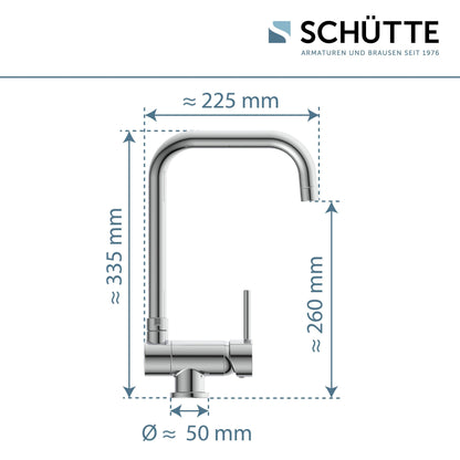 SCHÜTTE 24550 WINDOW Küchenarmatur klappbar Chrom
