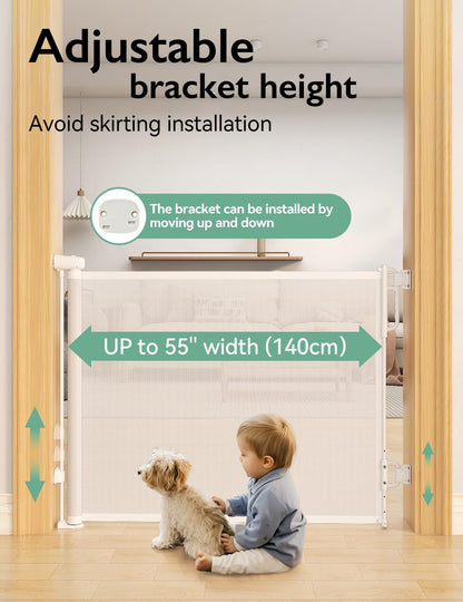 Momcozy automatisches ausziehbares Treppenschutzgitter - 0-140 cm