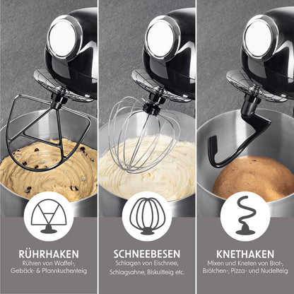GOURMETmaxx Küchenmaschine & Rührgerät – elektrisch, Schwarz