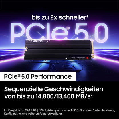 Samsung 9100 PRO Heatsink NVMe M.2 SSD 4 TB PCIe 5.0