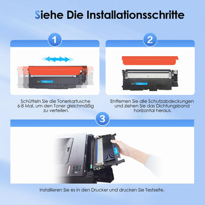 NOGIVY 117A Toner Set 4er-Pack kompatibel für HP Color Laser MFP 178nw