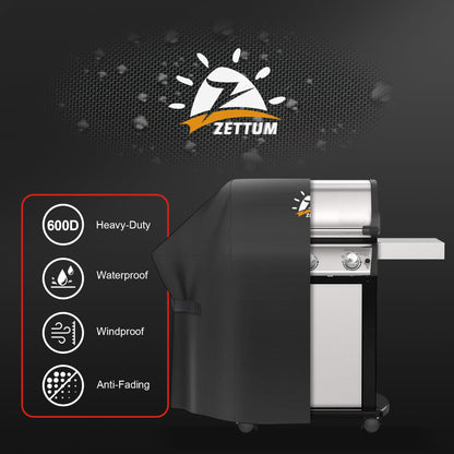 Zettum Grillabdeckung 132 cm wasserdicht für Weber Spirit 300