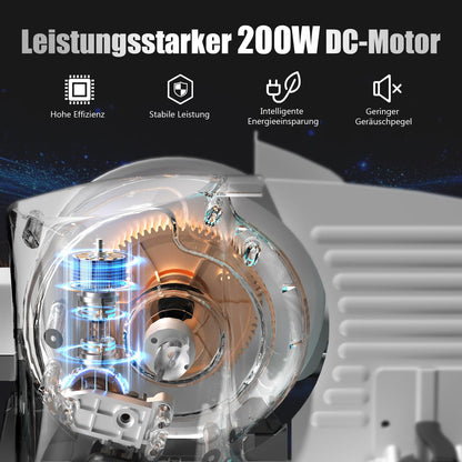 YASHE Elektrischer Allesschneider 200W mit 19 cm Edelstahlklingen