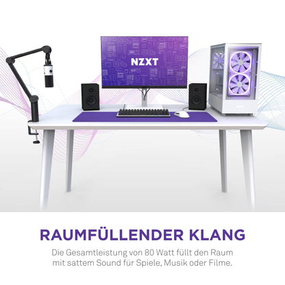NZXT Relay PC-Gaming-Desktop-Lautsprecher AP-SPKB2-EU Schwarz