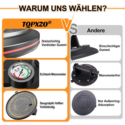 TQPXZO Saugheber 8 Zoll - Manometer 2er-Set 230kg