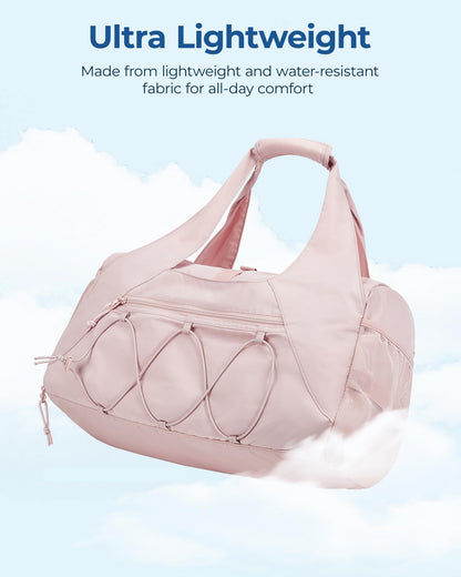 BAGSMART Sporttasche Damen mit Schuhfach und Nassfach, Kamel
