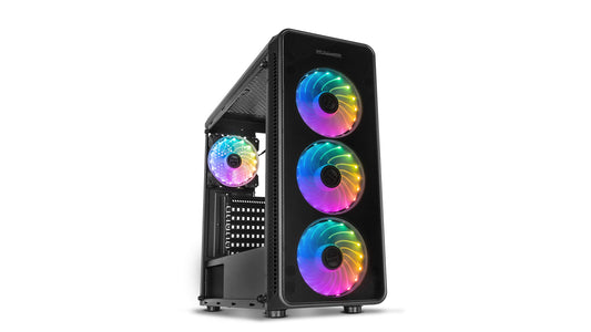 NOX ARGB Hummer TGM Micro-ATX PC-Gehäuse – Schwarz