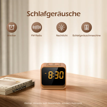 REACHER Radiowecker CR7W – Digitaler FM-Wecker mit Nachtlicht