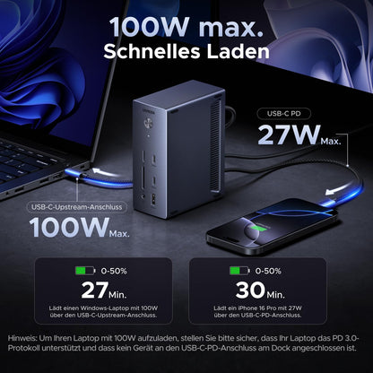 UGREEN Revodok Pro USB-C Dockingstation CM843 Triple Display 100W