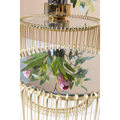 Kare Design Beistelltisch Wire (2er-Set) - Gold Messing, verspiegelt